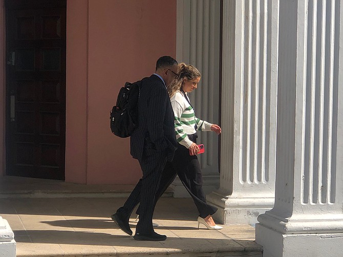 Lindsay Shiver outside court on October 28. 
Photo: Pavel Bailey