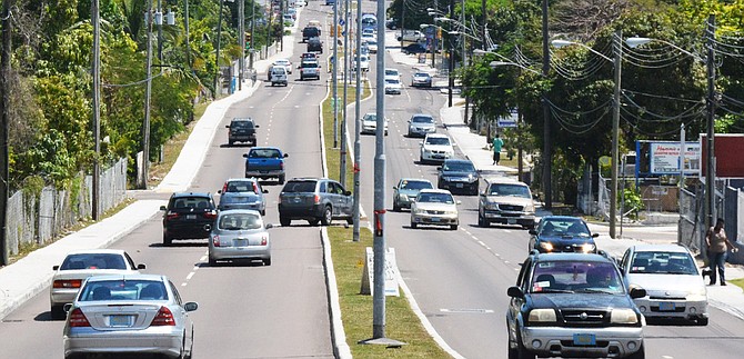 Motorists on Baillou Hill Road (Road Traffic Department)