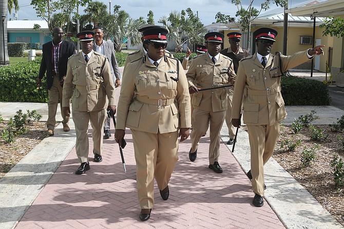 Assistant Commissioner of Police Shanta Knowles leading a walkabout.