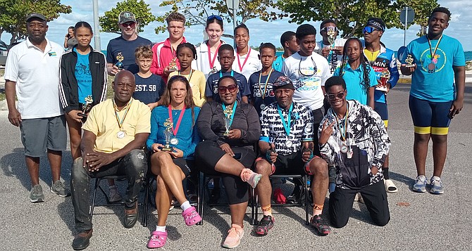 Winners of the various age groups pictured above with their awards.