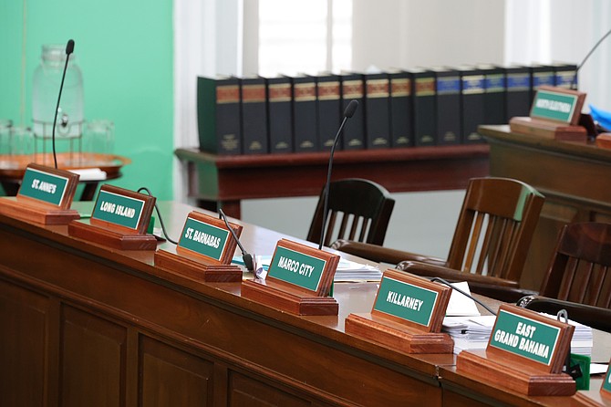 The empty bench after the suspension of six FNM MPs. 

Photo: Dante Carrer/Tribune Staff