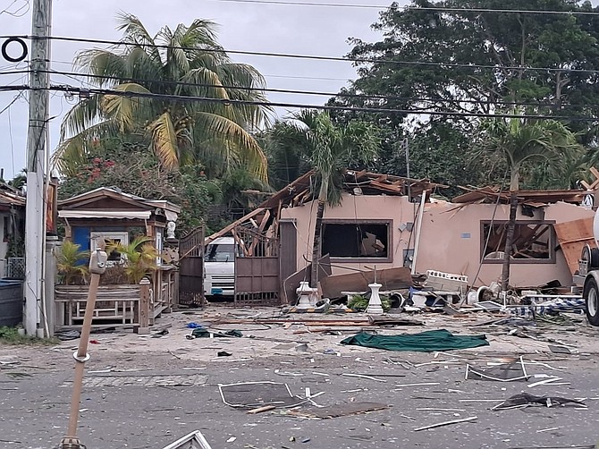 The damage property after the explosion. 


Photo: Chappell Whyms Jr