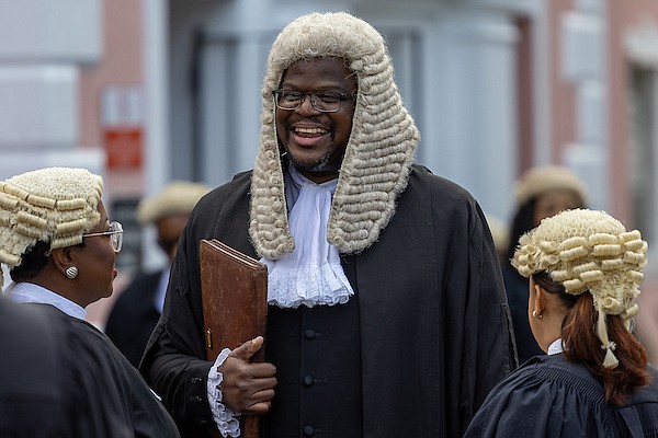 Bar Association President Khalil Parker KC ahead of a procession to mark the opening of the legal year downtown on January 8, 2025. Photo: Dante Carrer/Tribune Staff