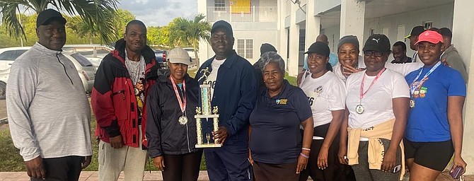 Some members of Fellowship Missionary Baptist Church receive their team award.