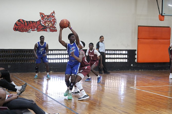 Students in action yesterday on day three of the Hugh Campbell Basketball Classic at the AF Adderley Gymnasium. Photo: Chappell Whyms Jr