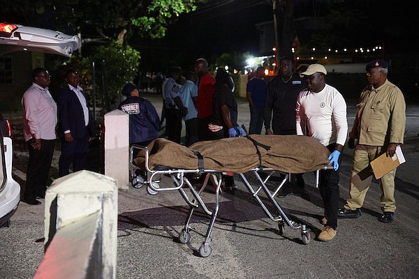 The scene in Fleming Street after a man was shot dead on March 11, 2025. Photos: Dante Carrer/Tribune Staff