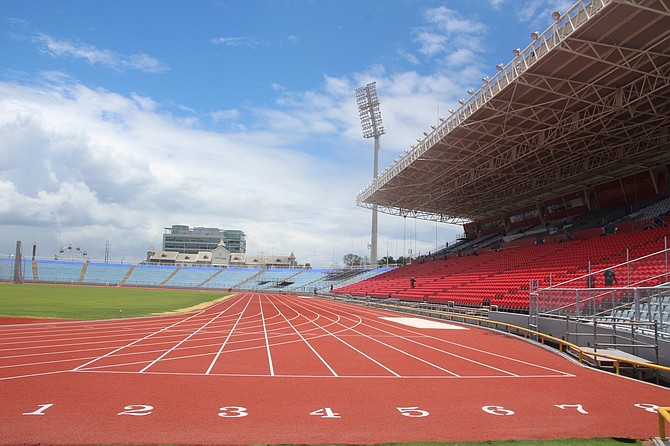 The newly resurfaced Hasely Crawford National Stadium.