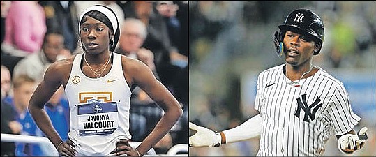 Olympic collegiate quarter-miler Javonya Valcourt and professional baseball player Jasrado “Jazz” Chisholm Jr.