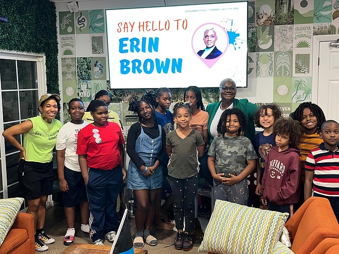 Sustainable Studio campers pose with guest expert Erin Brown during the 2024 experience.