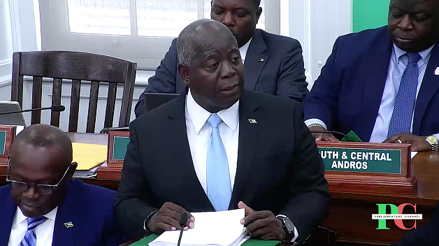 Prime Minister Philip Davis delivers his 2025/2025 Budget Communication in the House of Assembly on May 28, 2025.