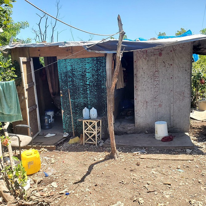A shanty home built in the woods on Hope Town, Abaco.