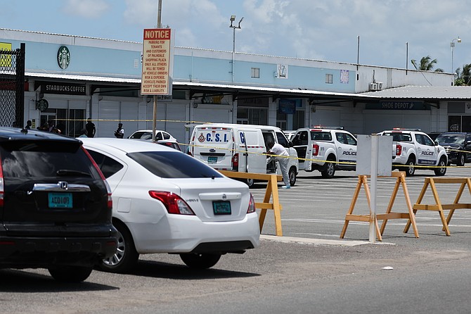 The scene at Palmdale Shopping Centre on Sunday. Photo: Dante Carrer/Tribune Staff