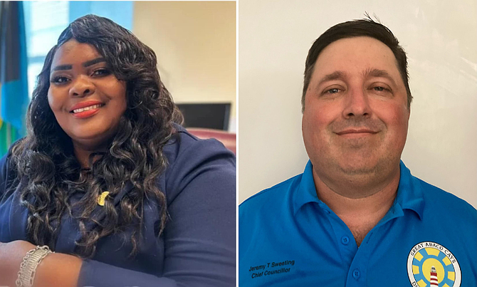 Terrece Bootle-Laing (left) and Jeremy Sweeting