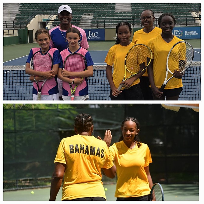 Team Bahamas at the Cotecc U12 tennis competition.