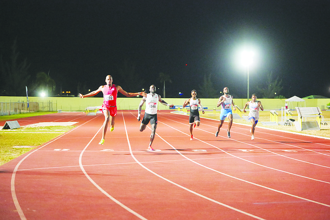 Steven Gardiner won the 200-metre dash.