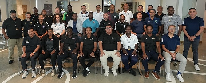 Vanessa Desinord pictured with participants.