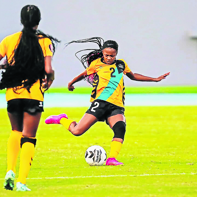 RISING SOCCER STAR: Student-athlete Samina Moss in action.