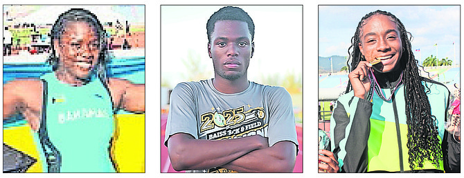 Annae Mackey left, Zion Miller middle, Taysha Stubbs right.