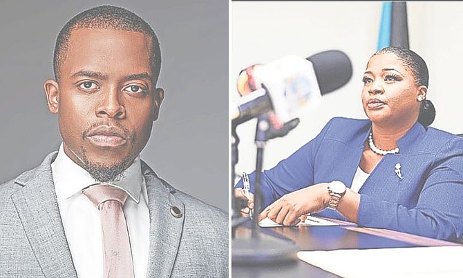 Dr Trevor Johnson (left) and former Chief Councillor Frazette Gibson