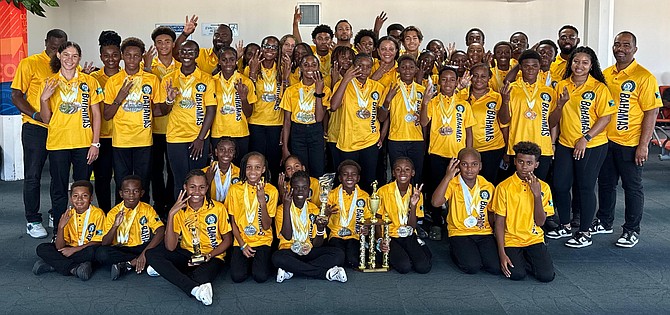 The Bahamas’ Goodwill Games team with their awards.