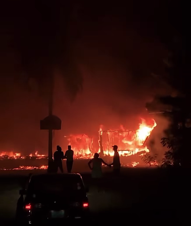 SCENE of the devastating house fire in Abaco on August 25, 2025.