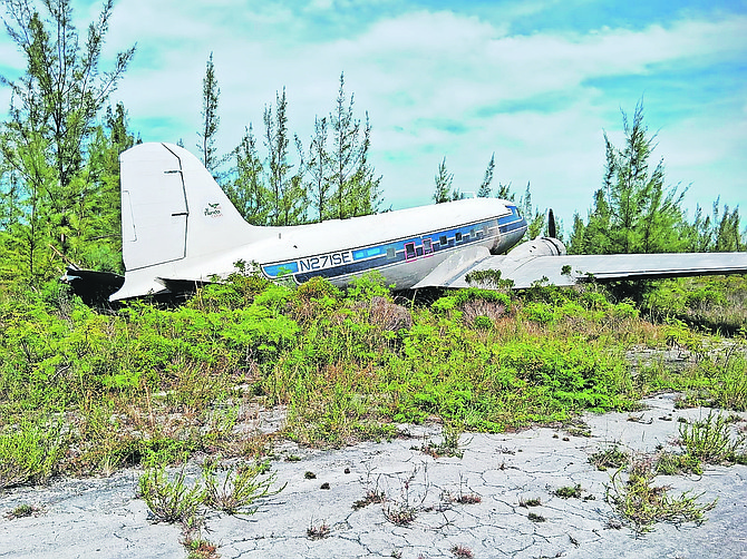 A DC-3 freight plane carrying 6,000 lbs of lobster failed to take-off, crashing into shrubs on the side of the runway in West End, Grand Bahama, on September 16, 2025.