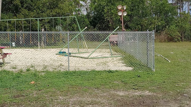 The playground at Caring Hands Academy in Grand Bahama, where six-year-old Vernal Zion Williams was fatally injured on September 19, 2025.