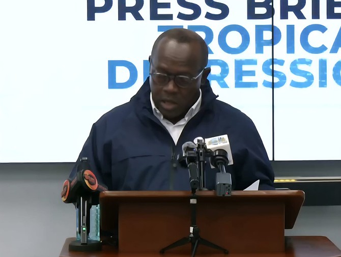 Chester Cooper at Saturday's press briefing.
