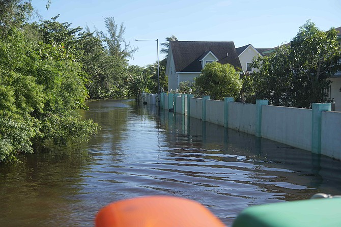 In the aftermath of Tropical Storm Imelda, flooding still remains in the area of Perpall Tract on September 30, 2024. Photos: Chappell Whyms Jr