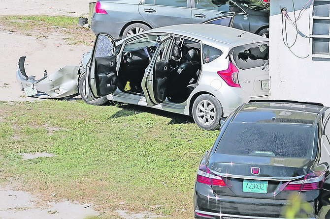 The vehicle driven by suspects in a high-speed police chase that ended in a fatal shoot-out on November 18, 2025. Photo: Nikia Charlton