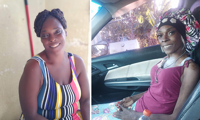 Anastasia Johnson before and after she was diagnosed with ovarian cancer.