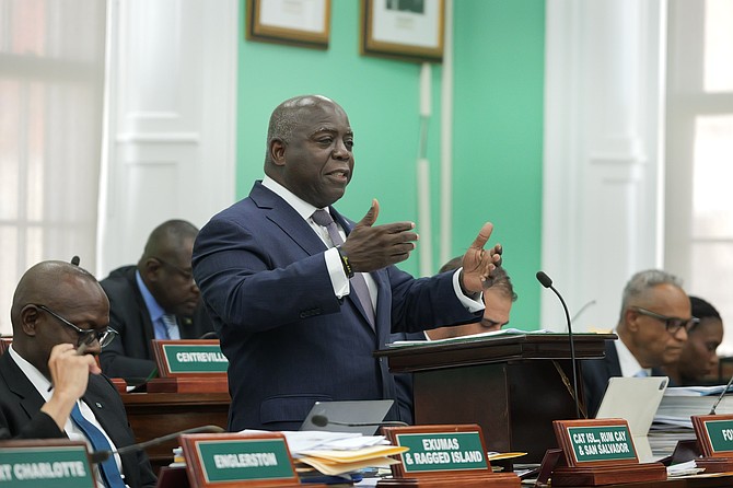 PRIME Minister Philip Davis speaks in the House of Assembly on March 4, 2026.  Photo: Chappell Whyms Jr