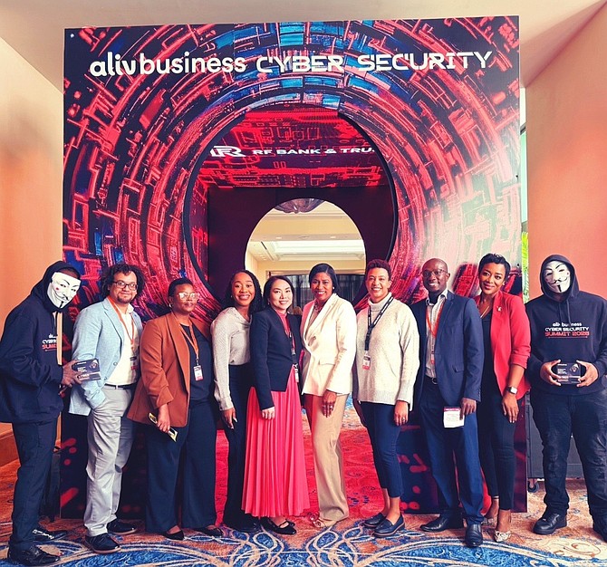 Team PwC Bahamas at the second annual Aliv Business Cyber Security Summit.
