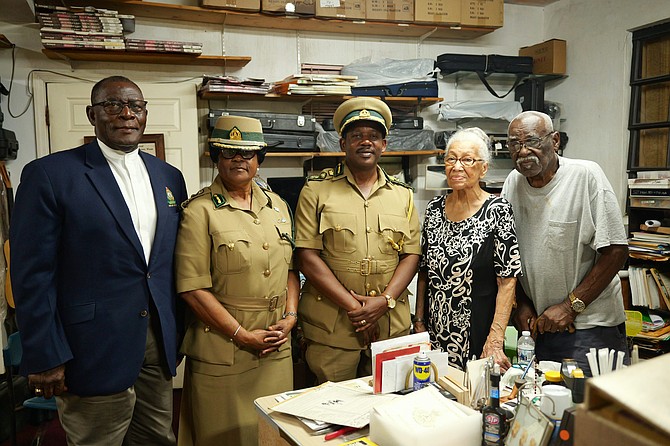 Prison Commissioner Doan Cleare and team visit veteran Bahamian musician Duke Errol Strachan on March 13, 2026. Photo: Nikia Charlton