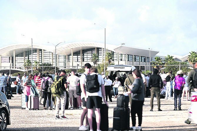 A BOMB threat at Lyden Pindling International Airport created confusion and frustrated travellers causing delays and missed connecting flights on March 15, 2026. Photo: Chappell Whyms Jr