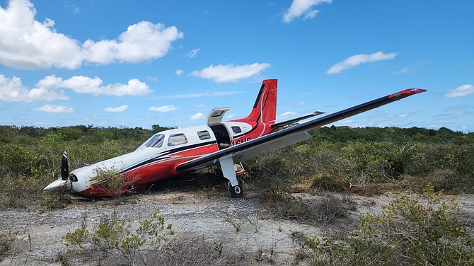 A Piper PA-46 aircraft ran off the runway at Mayaguana Airport on March 25, 2026.