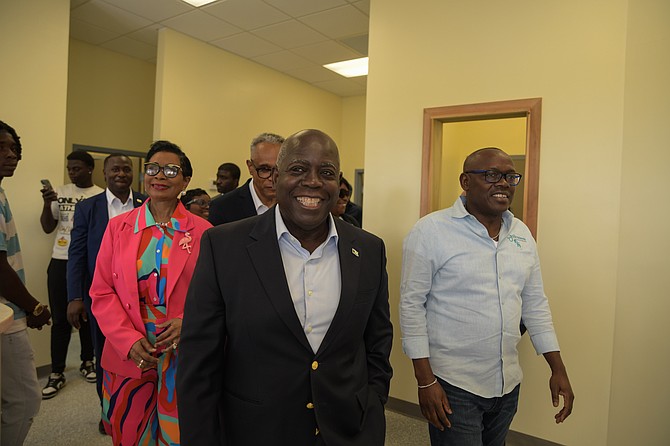 Government officials tour new clinic in Rum Cay on March 26, 2026.