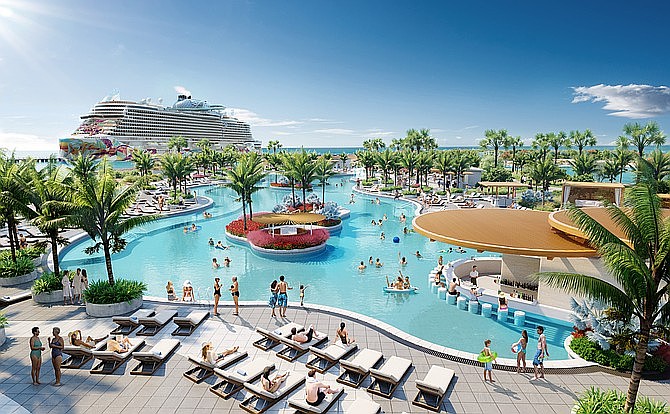 ARTIST’S rendering of Norwegien Cruise Line’s private island at Great Stirrup Cay.
