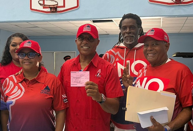 FNM candidate for Mount Moriah Marvin Dames nominates ahead of the May 12 general election. Photo: Leandra Rolle/Tribune Chief Reporter