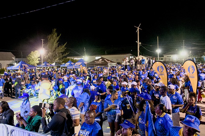 A mass PLP rally was held in Abaco on April 22, 2026. Photo Chappell Whyms Jr