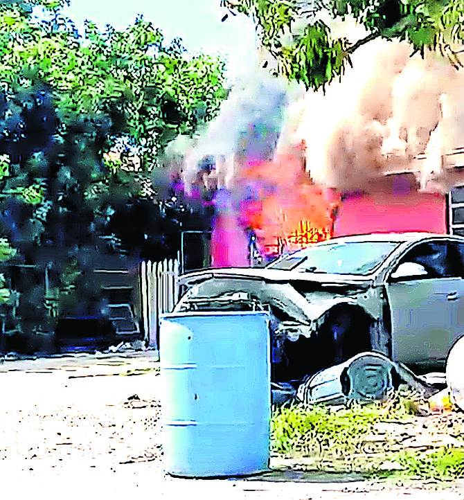 FIRE engulfs the home of Briel Seymour on May 20 leaving her nine-member family homeless.