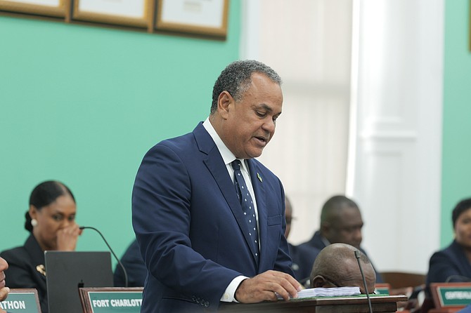 Minister of Finance and St Barnabas MP Michael Halkitis presents the 2026 Budget Communication in the House of Assembly on May 27, 2026. Photo: Chappell Whyms Jr