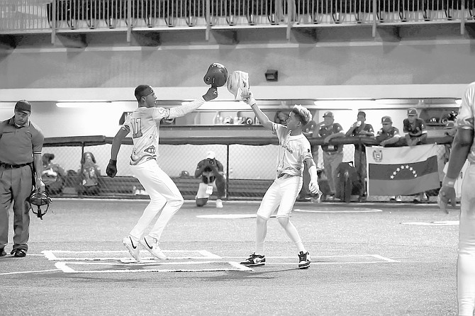 Team Bahamas got the victory over Venezuela June 8th 2026 in the PONY 14U Caribbean and Latin America
Baseball Championships at the Andre Rodgers National
Baseball Stadium.
Photo: Chappell Whyms Jr.