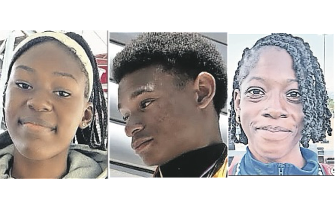 (R-L) Keyezra Thomas,Eagan Neely,Jazae Johnson