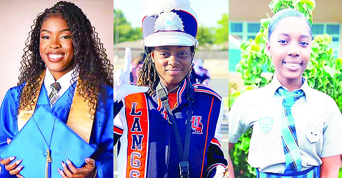 Four young women died in a traffic accident June 26th 2026. From left: Betrica Brown, Diamond Stubbs and Stania Webb, who died along
with another unnamed young woman in an early Sunday morning crash on Shirley Street.