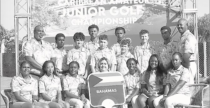 The Bahamas junior national golf team in the Dominican Republic for the Caribbean Amateur Junior Golf Championships in the Dominican Republic.
