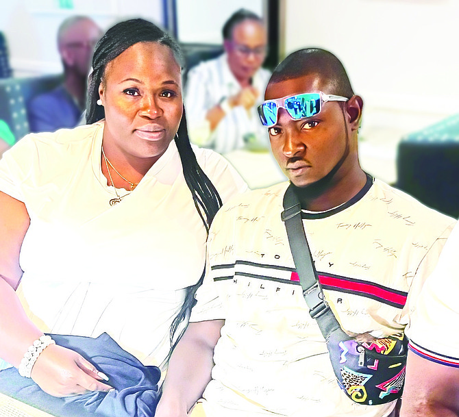 Andre Dean pictured with his wife.