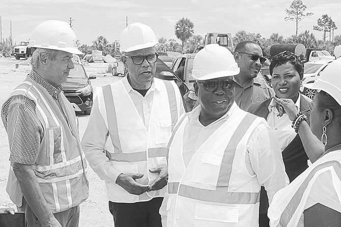 PRIME Minister Phillip ‘Brave’ Davis and Health Minister Dr Michael Darville, tour the Freeport Health, accompanied by Pineridge MP Ginger Moxey and West Grand Bahama MP Kingsley Smith.
Photo: Vandyke Hepburn