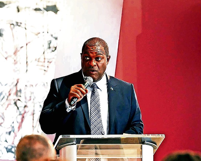 Obie Roberts, Parliamentary Secretary in the Ministry of the Environment and Natural Resources, speaks during Monday’s opening discussions at ECCHO at Baha Mar.
Photos: Chappell Whyms Jr