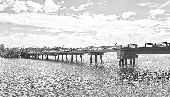 The Condemned Fresh Creek Bridge in Andros.